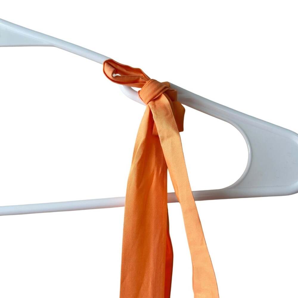 MISA LA Women's Orange Serafina Square-Neck Tie-Shoulder Maxi Dres Size L NWT - Picture 7 of 9
